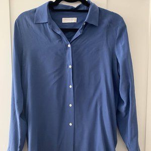 The Clean Silk Relaxed Shirt in French Blue Size 4 by Everlane